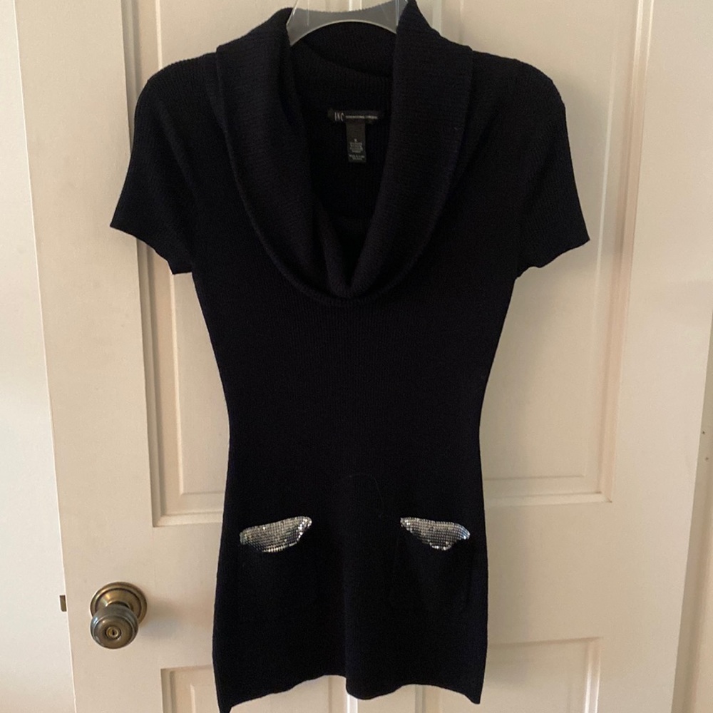 INC International concepts cowl neck sweater tunic.